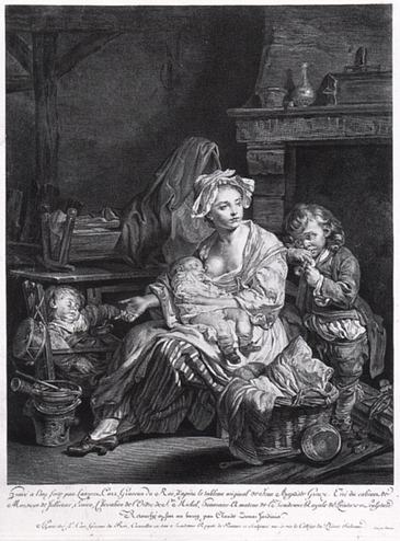 Laurent Cars after Jean-Baptiste Greuze: Silence!